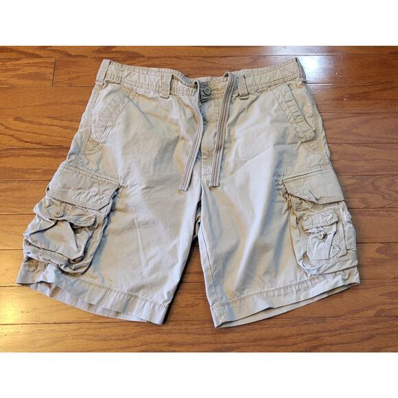 U.S. Polo Assn. Men's Cargo Shorts Size 38 Tan Flat Front Khaki Tan - Picture 13 of 13